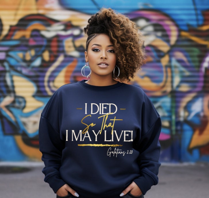 Custom Christian Faith Sweatshirt, Mom/Dad Shirt, Live in God Sweatshirt, Scripture shirt, Jesus Sweatshirt, Inspirational Spiritual Shirt